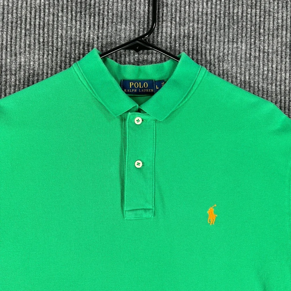 Polo Ralph Lauren Shirt Mens Large Green Short Sleeve Casual Comfort Golf